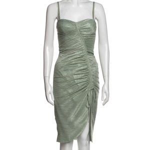 Jonathan Simkhai Green Metallic Dress